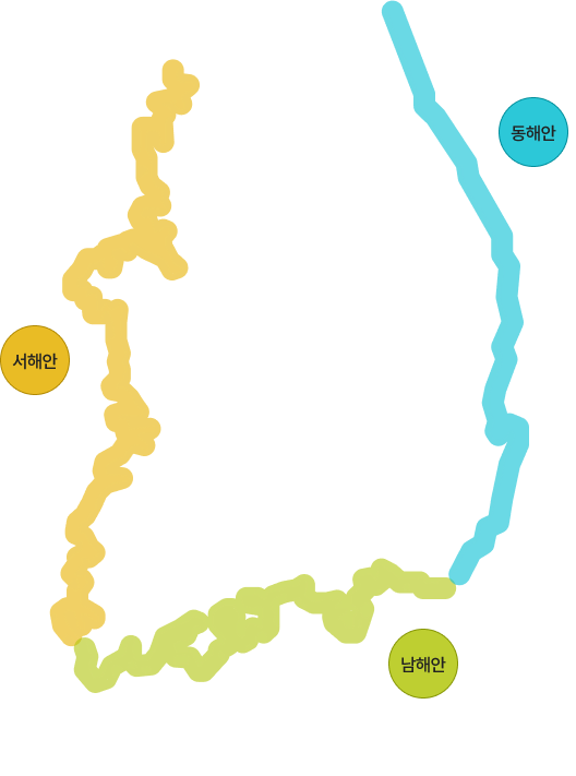 한국의 바다 지도